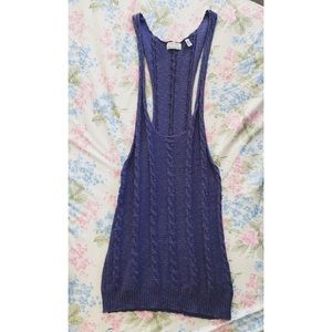 UO Linen Cable Knit Sweater Dress Size M